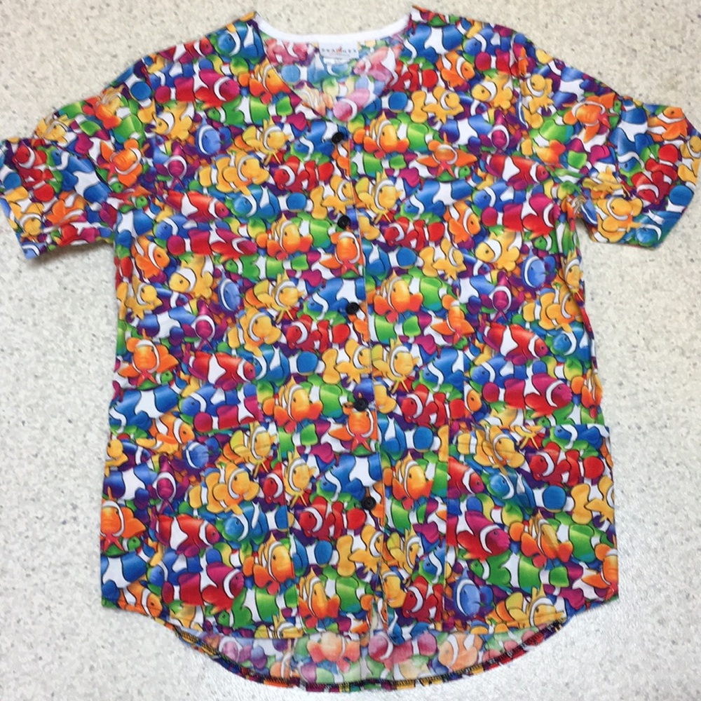 Fish Scrub Top